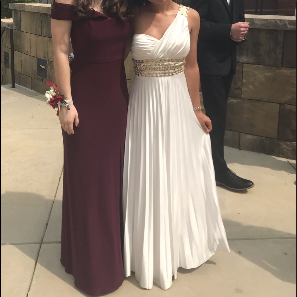 White prom dress